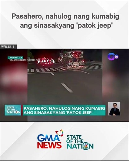 Pasahero, nahulog nang kumabig ang sinasakyang 'patok jeep' | SONA