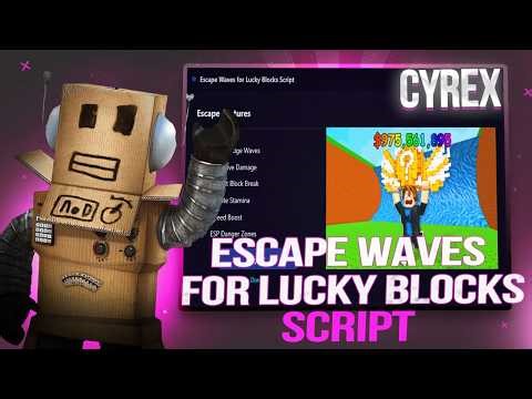 Escape Waves for Lucky Blocks Script 2026 | Auto Steal + Remove tsunami | Roblox Exploit