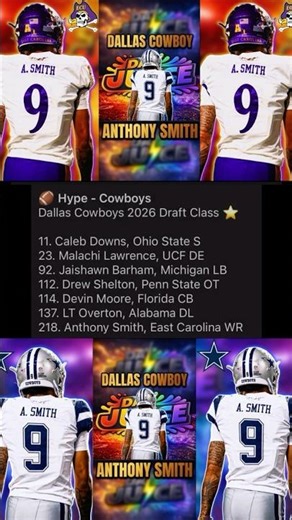 With The Last Pick, The Cowboys Select .. Anthony Smith WR - ECU | S/O The HOMETEAM #DMV Maryland