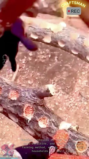 How to Grow Mushrooms on Wood Logs #shorts #viral #tools #machine