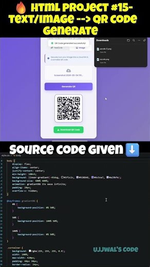 Make Smart QR Codes for Text, Links, Images 📱✨ | #coding #shorts