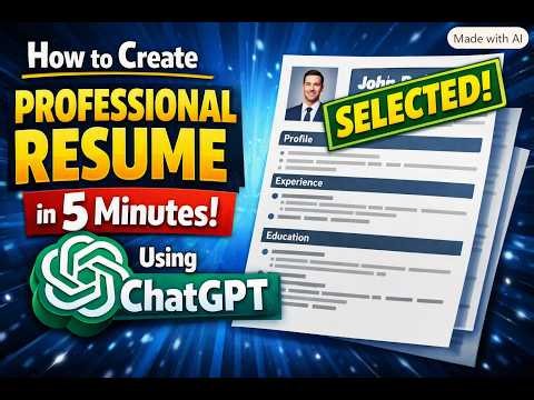 How to make professional Resume using Ai tools.|| Generate in 5 minutes.