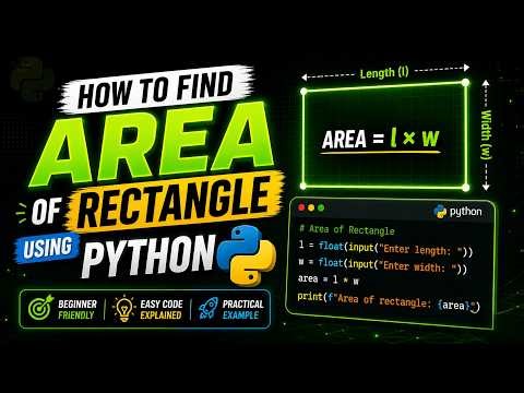 Find Area of rectangle using python|Python tutorial|mini project