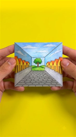 Fiz um Desenho 3D com ILUSÃO de ÓTICA! (pirâmide)