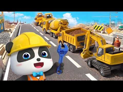 🔴LIVE | Playground Builders - Construction Trucks | Learn Vehicles | Preschool Songs | BabyBus