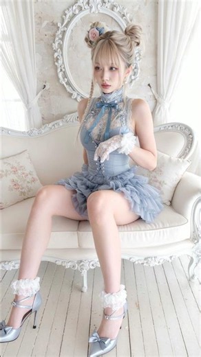 お人形みたいなビジュアル×美脚の破壊力が凄すぎる新人モデルの撮影オフショット #shorts #ミニスカ #美女