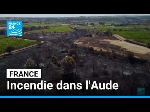 Incendie dans l'Aude : 950 hectares touchés par les feux, 150 pompiers sur place • FRANCE 24