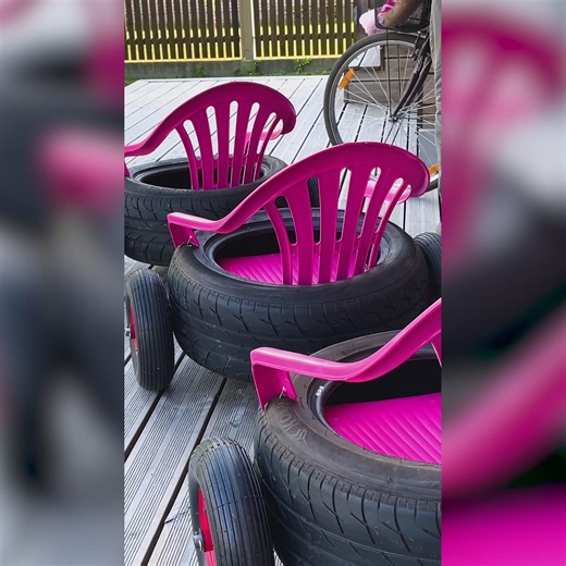 A Dad Turns Old Tires into a Toddler Train | 5-Minute Crafts Family