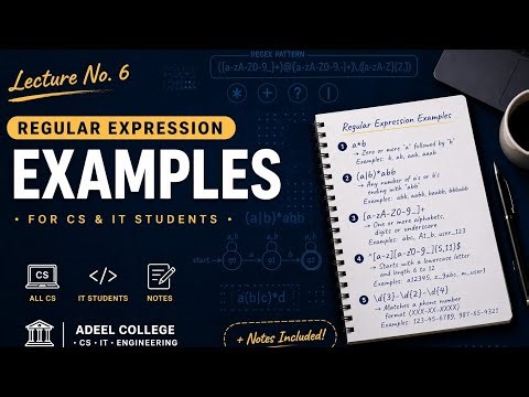 Lecture 06 : Important Examples of Regular Expression in TOA
