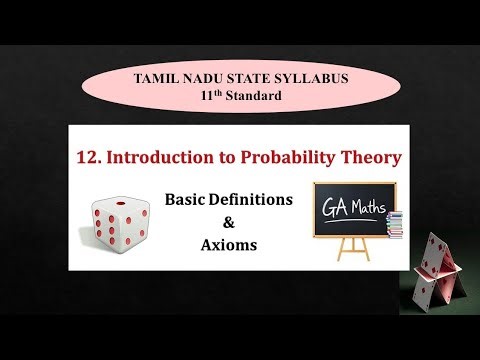 11th Maths I TN State Syllabus | 12. Probability Theory | Basic Definitions & Axioms