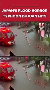 TYPHOON DUJUAN HITS JAPAN: Torrential Rain Floods Roads Near Tokyo | World News #shorts