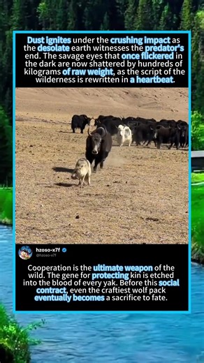 When Prey Refuses to Die: The Moment a Predator Becomes the Victim.#Wildlife #Yak #Wolf