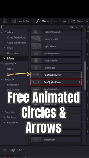 FREE Animated Circles and Arrows - DaVinci Resolve 21