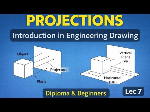 Projections Introduction | Engineering Drawing | Diploma & Beginners designer | Lecture 7