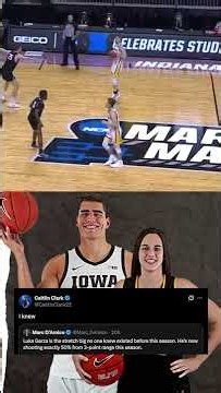 Caitlin Clark knew Luka Garza always had RANGE 🎯 #shorts