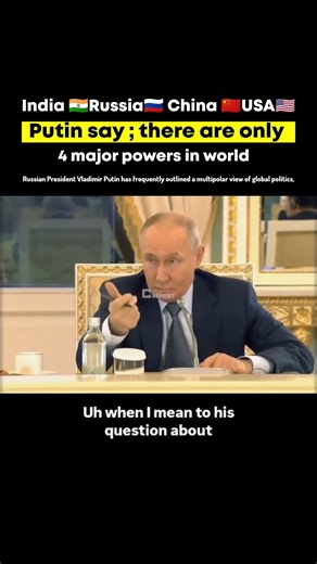 Putin Names 4 Global Powers: #india #russia #china #usa 🇮🇳🇷🇺🇨🇳🇺🇸 | #modi #politics #putin #trump