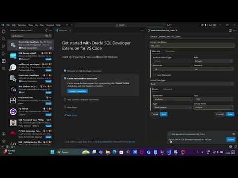 How to connect Oracle 26ai with vscode