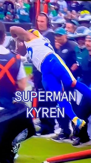 Kyren Williams DEFIES GRAVITY like SUPERMAN! Levitates After BRUTAL Eagles Hit! 🤯🚀 #shorts