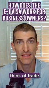 E-1 Visa: No Investment, No U.S. Operations Required