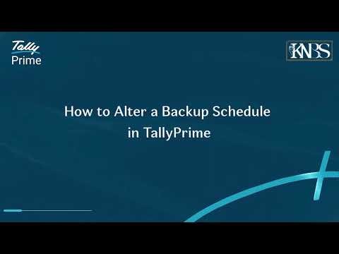 How to Alter a Backup Schedule in TallyPrime (Hindi) | TallyHelp | Knbestsolution