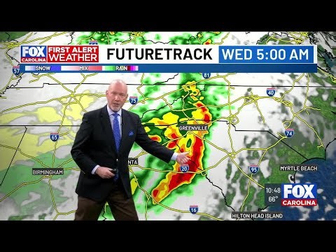 Looking ahead to wave of storms bowing toward Carolinas