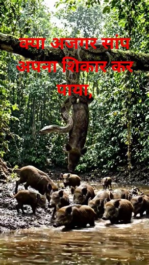 Giant Python Attack Caught on Camera 😱 | Wild Jungle Predator in Action #shorts