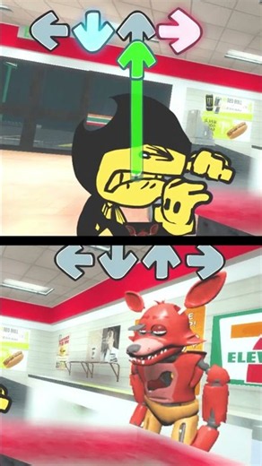 FNF Bendy fighting Foxy over Baja Blast