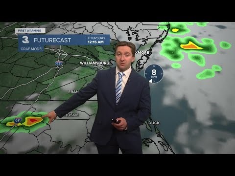 First Warning Forecast: Showers and storms today, Rain returns Saturday