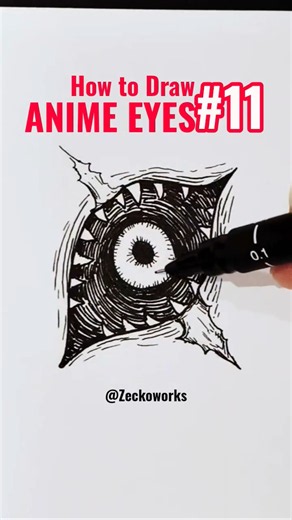 How to Draw Anime Eyes 11 #anime #eye #tutorial #sketch
