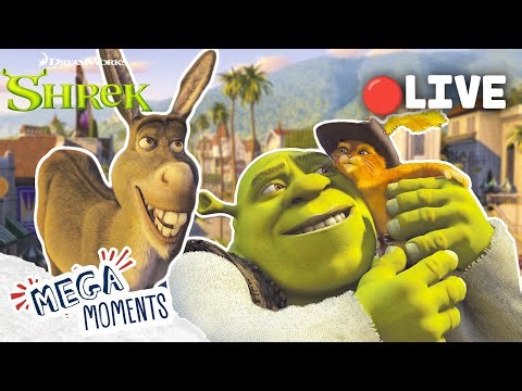 LIVE 🔴 The BEST of SHREK 💚 Shrek 1 - 4 Extended Previews | Mega Moments