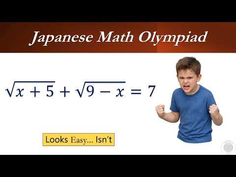Japan | A Nice Radical Math Olympiad Problem | Can you solve this?