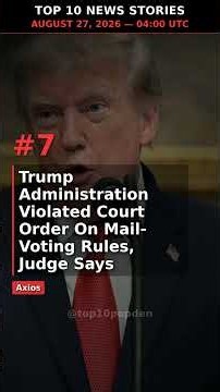 Top 10 News Stories - August 27, 2026 - 04:00 UTC