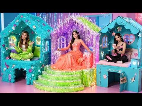 Aesthetic Room Makeover Challenge!🌸We Built a BILLIONAIRE House!