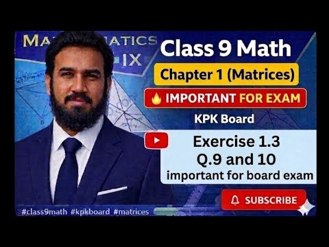 👉 Exercise 1.3 (Q9–Q10) Complete Solution 🔥 | Class 9 Math Chapter 1 | KPK Board