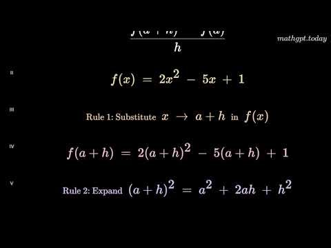 Evaluate the Difference Quotient f(a+h) - f(a) / h (Step by Step)