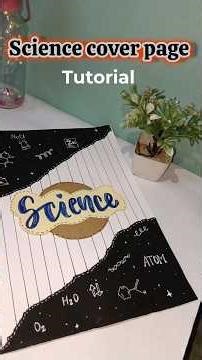 Science Cover Page Tutorial ✨Easy&Creative Project File Idea #crafts #shorts #ytshorts #science #art
