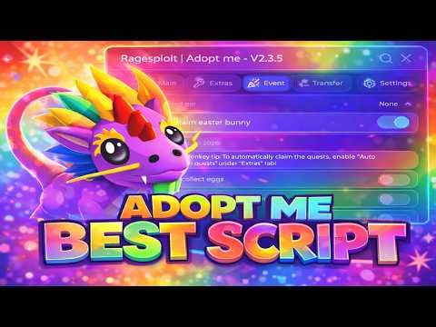 [ NEW UPDATE🐲] EVENT AUTOFARM ADOPT ME SCRIPT | AUTO FARM CASH | AUTO GROW EGGS & PETS🐲EASTER BUNNY🐲