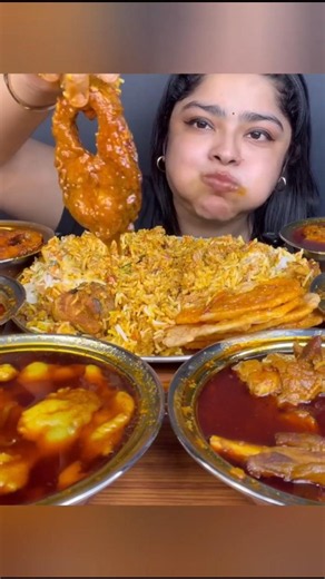 Asmr Eating Spicy Fish Curry with Briyani #mukbang #asmr #eating #food #shorts #viral #seafood #fyp