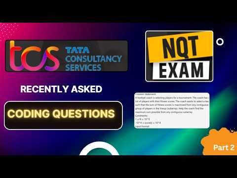 TCS NQT Today's Coding Question | Most asked coding question in TCS NQT 2026