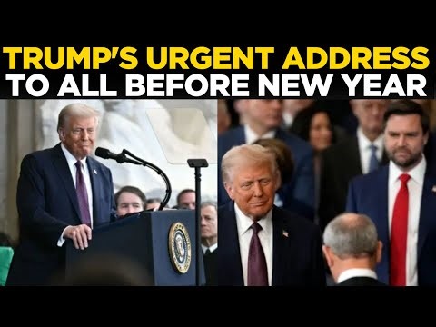Trump LIVE: Donald Trump Urgent Address To The World From White House | Russia | New Year | US