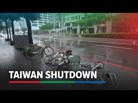Taiwan shuts down ahead of Typhoon Champi, hundreds of flights canceled | ABS-CBN News