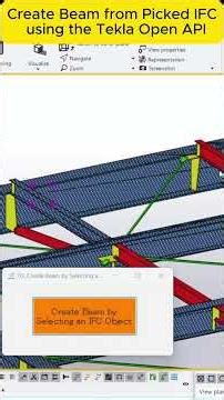 Create Beam from Picked IFC using the Tekla Open API #teklaapi #teklastructures