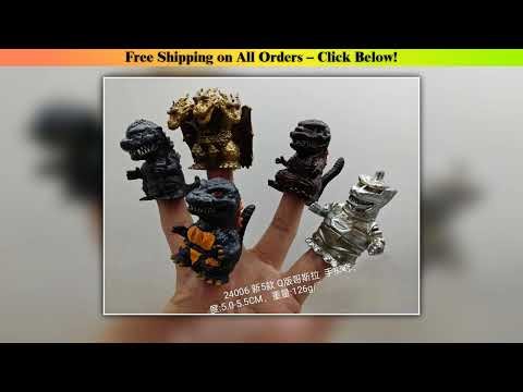 5pcs/set Finger Puppet Mecha Godzilla King Ghidorah Hydreigon Monster Cute Action Figure Toys