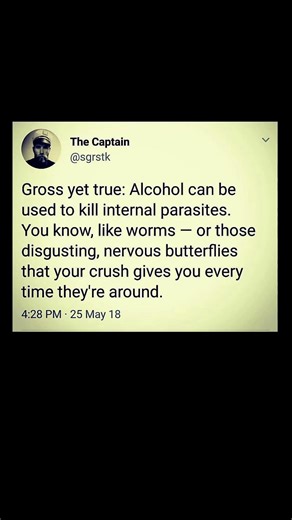 alcohol effects on parasites and nerves | Subscribe for more #motivation 😊👍