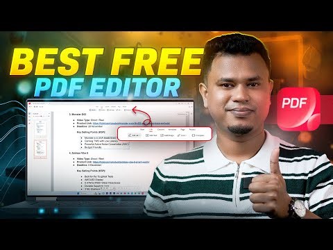 Best FREE PDF Editor | pdf editor free | how to edit pdf file