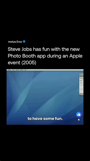 Steve Jobs demoing Photo Booth — Apple keynote snippet