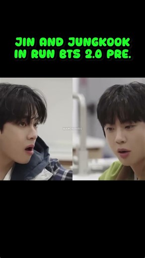 Jin and jungkookIn run bts 2.0 pre. #jinkook