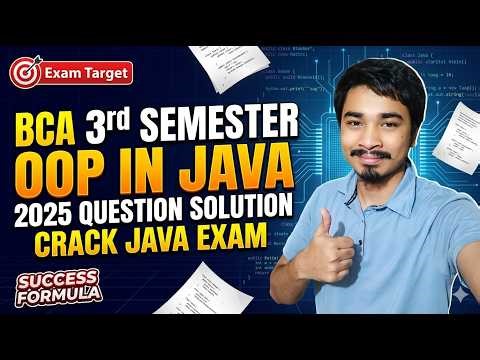 BCA 3rd Sem OOP in Java 2025 Question Paper Solution