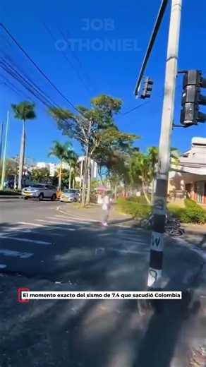 El momento exacto del sismo de 7.4 en Colombia
