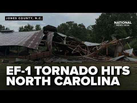 EF-1 tornado damages Jones County, North Carolina